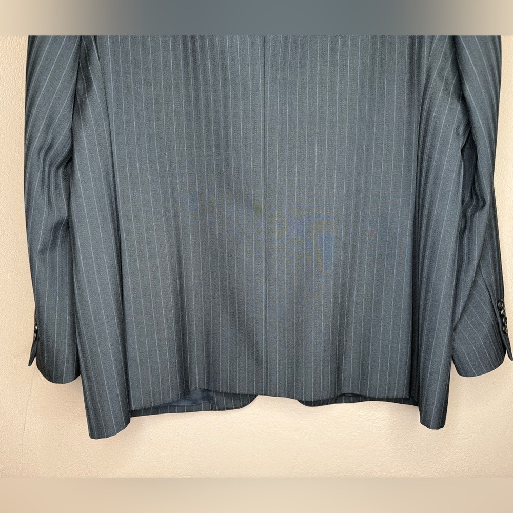 Versace Classic V2 Men's Vintage Pinstripe Wool-blend Blazer Suit Coat Size 58R - Picture 10 of 15